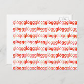 Glogg Glogg Glogg Funny Schwedisch Postkarte (Vorne/Hinten)