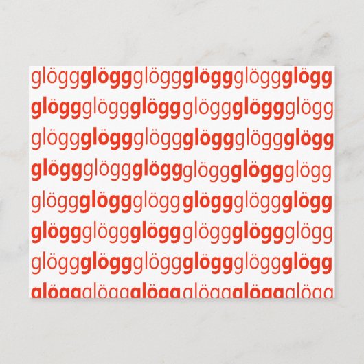 Glogg Glogg Glogg Funny Schwedisch Postkarte (Vorderseite)