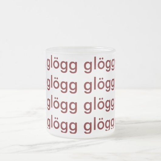 Glogg Glogg Glogg lustiger skandinavischer Alkohol Mattglastasse (Mittel)