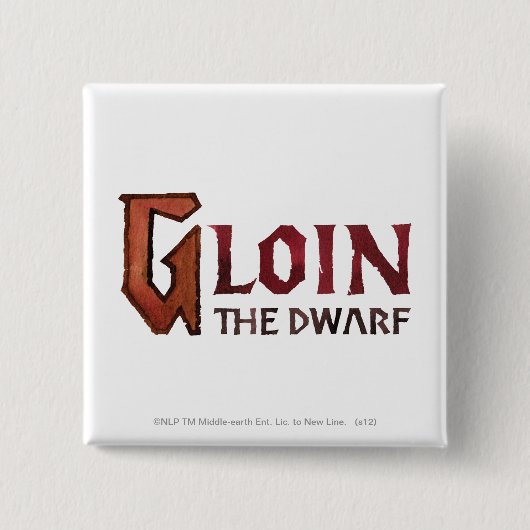 Gloin Name Button (Vorderseite)