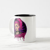 Gloomkitty-Kaffeetasse Zweifarbige Tasse (Vorderseite Links)