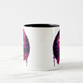 Gloomkitty-Kaffeetasse Zweifarbige Tasse (Mittel)