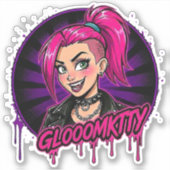 Gloomkitty-Vinyl-Aufkleber Aufkleber (Vorderseite)