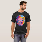 Gloomy Bear The Naughty Grizzly 70's Hippy Flowers T-Shirt (Vorne ganz)