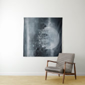 Gloomy Dark Forest: Moonlit Scene Wandteppich (Beispiel (Horizontal))