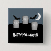 Gloomy Graveyard Halloween Button (Vorderseite)