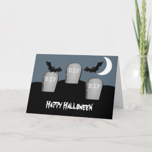 Gloomy Graveyard Halloween-Karte Karte