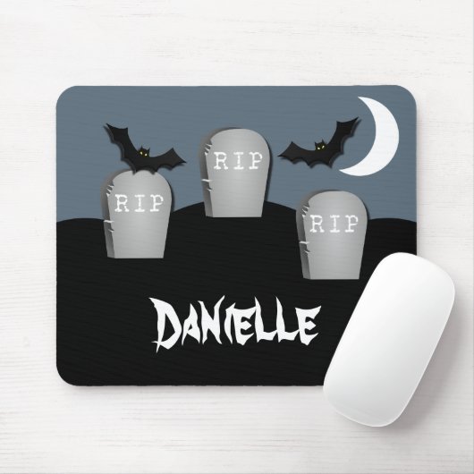 Gloomy Graveyard Halloween Mousepad (Mit Mouse)