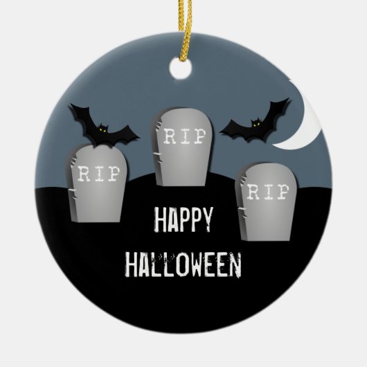 Gloomy Graveyard Halloween Ornament (Vorne)