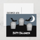 Gloomy Graveyard Halloween Postkarte (Vorne/Hinten)