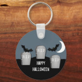 Gloomy Graveyard Halloween Schlüsselanhänger (Vorderseite)