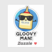Gloovy Man Funny Super Glue Pub Aufkleber (Blatt)
