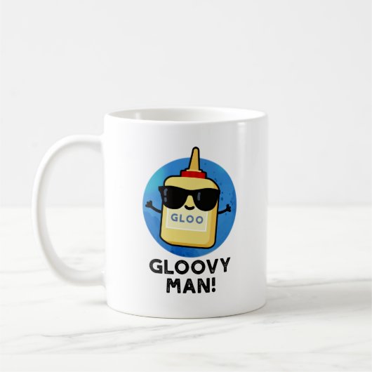 Gloovy Man Funny Super Glue Pub Kaffeetasse (Links)