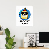 Gloovy Man Funny Super Glue Pub Poster (Heimbüro)
