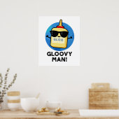 Gloovy Man Funny Super Glue Pub Poster (Küche)