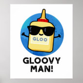 Gloovy Man Funny Super Glue Pub Poster (Vorne)