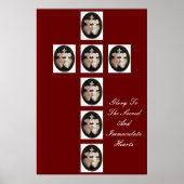 GLORE ZU DEN GESÄTZTEN UND IMMAKULATEN HERZEN POSTER (Vorne)