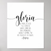 Gloria Al Padre, Al Hijo Y Al Espíritu Santo Poster (Vorne)