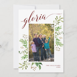 Gloria Eukalyptus Frame Religiöses Foto Feiertagskarte