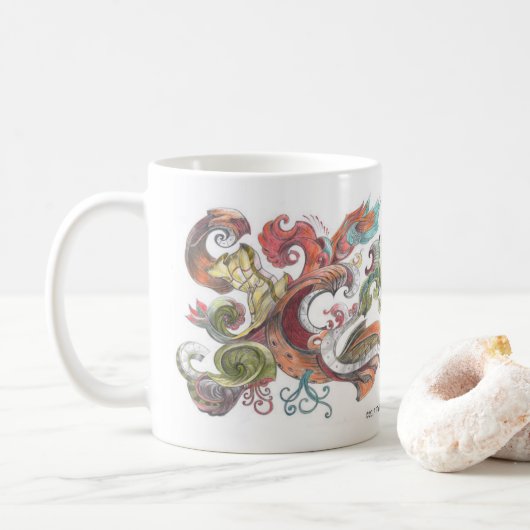 Gloria-Gekritzel-Tasse Kaffeetasse (Mit Donut)