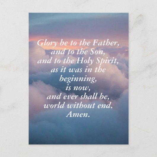 Gloria Patri (The Glory Be) Postcard Postkarte (Vorderseite)
