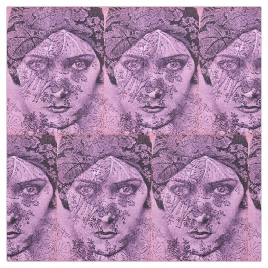 Gloria Swanson aus den 20er Jahren im Lavendeldruc Stoff (Muster)