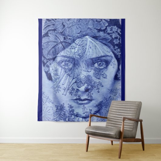 Gloria Swanson in blau Wandteppich (Beispiel)