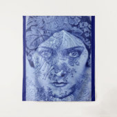 Gloria Swanson in blau Wandteppich (Vorderseite)