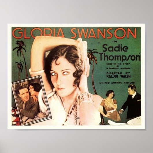 Gloria Swanson in "Sadie Thompson" Poster (Vorne)