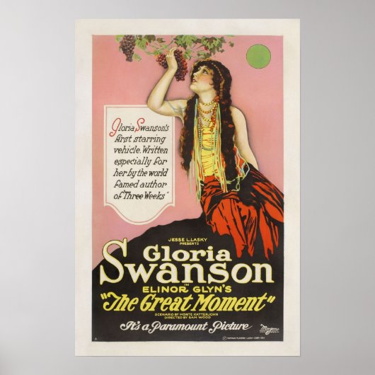 Gloria Swanson Jesse Lasky Movie Poster (Vorne)