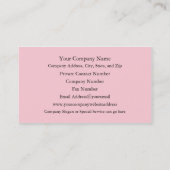 Gloriaphae Piza Elegante Beruflich Visitenkarte (Rückseite)