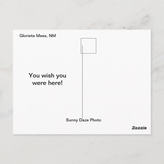 Glorieta Mesa Postkarte (Rückseite)