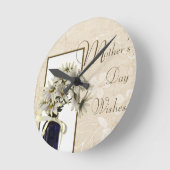 Gloriosa Daisies II Runde Wanduhr (Winkel)