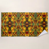 Gloriosa Gänseblümchen, großes Muster Strandtuch (Vorderseite)