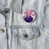 Glorioues Lila Iris Aquarellmalerei Button (Beispiel)