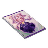 Glorioues Lila Iris Watercolor-MalNotebook Notizblock (Rechte Seite)