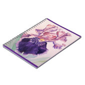 Glorioues Lila Iris Watercolor-MalNotebook Notizblock (Linke Seite)