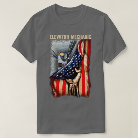 Glorious American Elevator Mechanic T-Shirt (Design vorne)