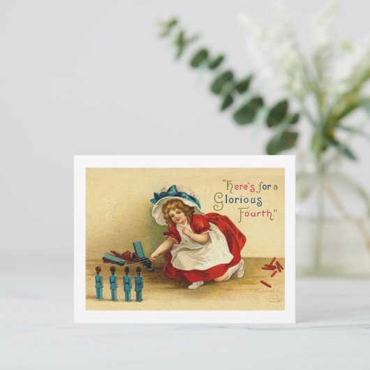 Glorious Amerikanische Unabhängigkeitstag Grußkart Postkarte (Stehend Vorderseite)