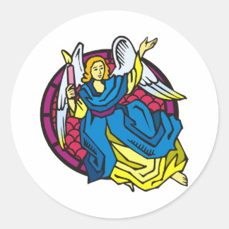 Glorious Angel Runder Aufkleber