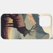 Glorious Elk iPhone Case (Rückseite (Horizontal))