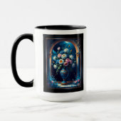 Glorious floral Bouquet under moonlit Sky Tasse (Links)
