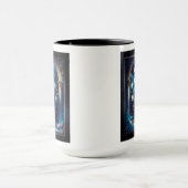 Glorious floral Bouquet under moonlit Sky Tasse (Zentrum)
