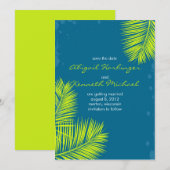 Glorious Fronds - Speichern Sie die Datumskarten Einladung (Vorne/Hinten)