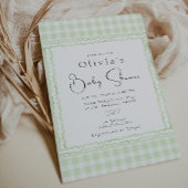 Glorious Gingham Baby Shower Einladung