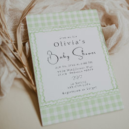 Glorious Gingham Baby Shower Einladung