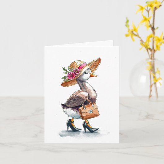 Glorious Goose Greetings Card Karte (Gelbe Blume)