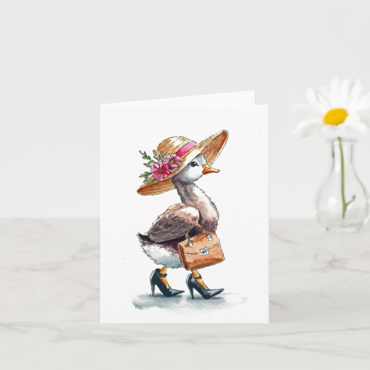 Glorious Goose Greetings Card Karte (Kleine Pflanze)