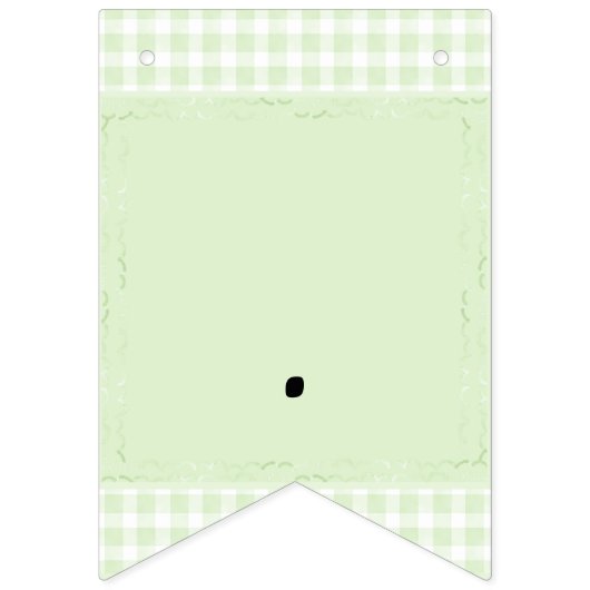 Glorious Green Gingham Wimpelkette (Erste Fahne)