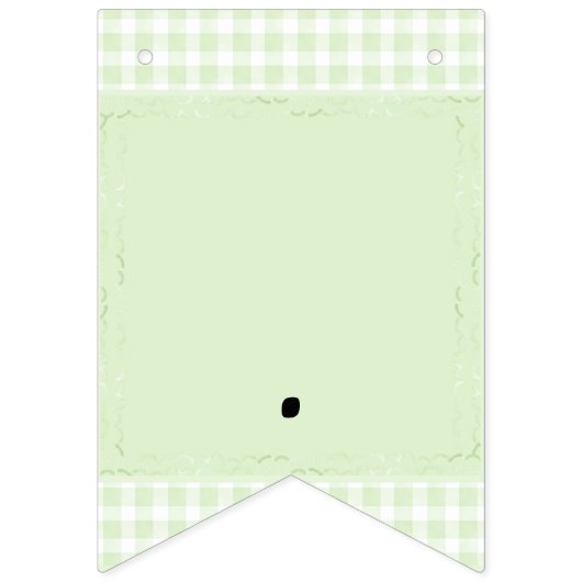 Glorious Green Gingham Wimpelkette (Dritte Fahne)